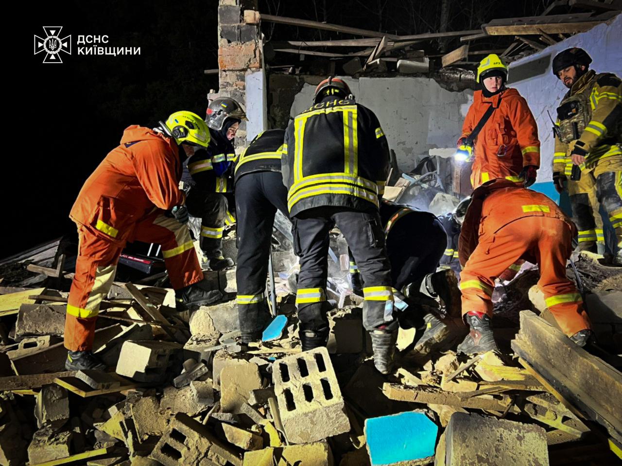 Наслідки нічних ударів по Київщині